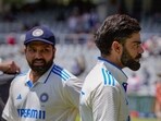 Indian captain Rohit Sharma with teammate Virat Kohli during the presentation ceremony at the end of the 2-match Test cricket series, known as The Freedom Series, between India and South Africa Indian captain Rohit Sharma with teammate Virat Kohli during the presentation ceremony at the end of the 2-match Test cricket series, known as The Freedom Series, between India and South Africa