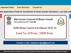 Delhi Home Guards recruitment: Apply for 10285 posts from Jan 24 to Feb 13