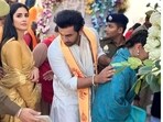 Ranbir Kapoor, Katrina Kaif and Alia Bhatt at Ram Mandir ceremony. Ranbir Kapoor, Katrina Kaif and Alia Bhatt at Ram Mandir ceremony.