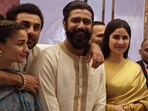 Alia Bhatt, Ranbir Kapoor, Vicky Kaushal and Katrina Kaif in Ayodhya. Alia Bhatt, Ranbir Kapoor, Vicky Kaushal and Katrina Kaif in Ayodhya.