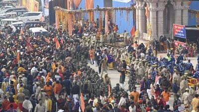 An idol of the new Ram Lalla was consecrated at the Ayodhya temple on Monday. (HT Photo) An idol of the new Ram Lalla was consecrated at the Ayodhya temple on Monday. (HT Photo)