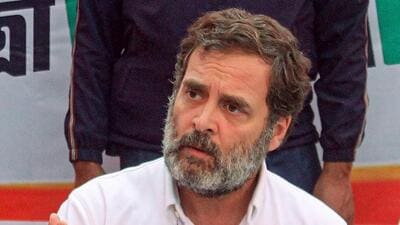 Congress MP Rahul Gandhi addresses a press conference during the Bharat Jodo Nyay Yatra in Kamrup district of Assam on Tuesday. (PTI Photo) Congress MP Rahul Gandhi addresses a press conference during the Bharat Jodo Nyay Yatra in Kamrup district of Assam on Tuesday. (PTI Photo)