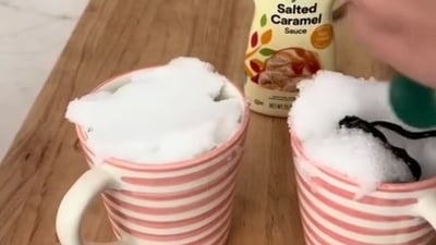 A still from a video of the actor making the recipe on social media