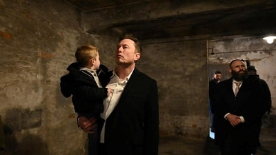 X owner Elon Musk visited the Auschwitz-Birkenau site with his 3-year-old son and others, (Reuters) X owner Elon Musk visited the Auschwitz-Birkenau site with his 3-year-old son and others, (Reuters)