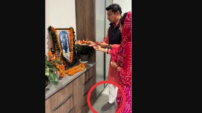 The photograph was shared by Congress spokesperson Supriya Shrinate on X. (X/SupriyaShrinate ) The photograph was shared by Congress spokesperson Supriya Shrinate on X. (X/SupriyaShrinate )