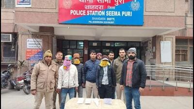 Shahdara DCP Surendra Choudhary said three men, , were arrested in connection with the dacoity case registered by Seema Puri police station (Photo: Delhi Police)