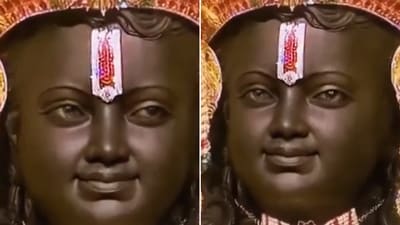 A video generated using AI is going viral that shows Ram Lalla's idol in Ayodhya blinking. (X/@happymi_) A video generated using AI is going viral that shows Ram Lalla's idol in Ayodhya blinking. (X/@happymi_)