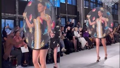Ananya Panday markes her debut at Paris couture Fashion week for Rahul Mishra. Ananya Panday markes her debut at Paris couture Fashion week for Rahul Mishra.