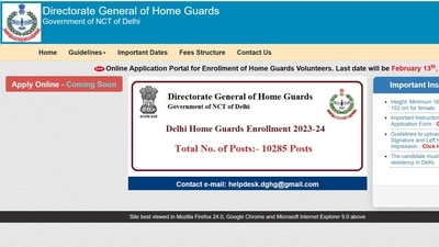 Delhi Home Guards recruitment: Apply for 10285 posts from Jan 24 to Feb 13 Delhi Home Guards recruitment: Apply for 10285 posts from Jan 24 to Feb 13