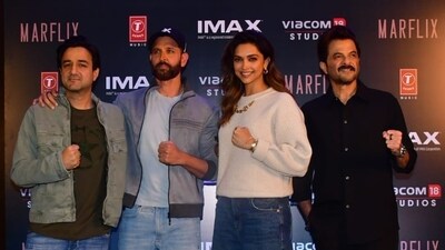 Fighter team- director Siddharth Anand, Hrithik Roshan, Deepika Padukone and Anil Kapoor during the promotions of the film. Fighter team- director Siddharth Anand, Hrithik Roshan, Deepika Padukone and Anil Kapoor during the promotions of the film.