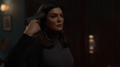 Sushmita Sen in a still from Aarya Antim Vaar trailer. Sushmita Sen in a still from Aarya Antim Vaar trailer.