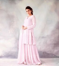 Kriti Sanon made a striking statement in a lavender chikankari sharara set (Photo: Instagram)