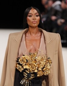Naomi Campbell was the showstopper for Balmain Naomi Campbell was the showstopper for Balmain