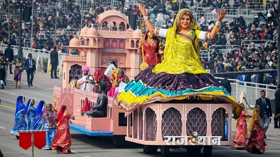 Rajasthan's tableau will showcase the development of women's handicraft industries alongside the festive culture of the state.&nbsp;(HT Photo/Raj K Raj)