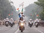 A glimpse of the full dress rehearsal for the 75th Republic Day, in Bhubaneswar on Wednesday. Republic Day 2024: Date, history, significance, parade time, theme and all you want to know (ANI Photo/Sai Saswat Mishra)