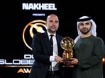 Manchester City Coach Pep Guardiola poses for a picture as he arrives to attend the 18th edition of the Globe Soccer Awards in the Gulf Emirate of Dubai on January 19, 2024. (Photo by Ryan LIM / AFP) Manchester City Coach Pep Guardiola poses for a picture as he arrives to attend the 18th edition of the Globe Soccer Awards in the Gulf Emirate of Dubai on January 19, 2024. (Photo by Ryan LIM / AFP)
