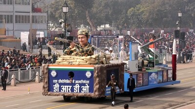 New Delhi, Jan 24 (ANI): DRDO Tableau on display for the Bharat Parv at Kartavya Path, in New Delhi on Tuesday. (ANI Photo) (Spokesperson MOD - X) New Delhi, Jan 24 (ANI): DRDO Tableau on display for the Bharat Parv at Kartavya Path, in New Delhi on Tuesday. (ANI Photo) (Spokesperson MOD - X)