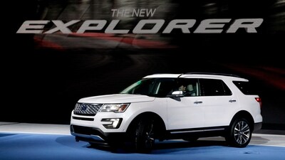 The 2016 Ford Explorer is presented during the Los Angeles Auto Show on Wednesday, Nov. 19, 2014, in Los Angeles. Ford is recalling nearly 1.9 million Explorer SUVs in the U.S. because a trim piece can fly off and create a hazard for other drivers. (AP) The 2016 Ford Explorer is presented during the Los Angeles Auto Show on Wednesday, Nov. 19, 2014, in Los Angeles. Ford is recalling nearly 1.9 million Explorer SUVs in the U.S. because a trim piece can fly off and create a hazard for other drivers. (AP)