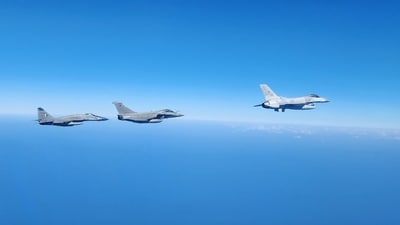 "The main focus of exercise 'Desert Knight' was on enhancing synergy and interoperability between the three air forces," the Indian Air Force said. (X/@IAF_MCC) "The main focus of exercise 'Desert Knight' was on enhancing synergy and interoperability between the three air forces," the Indian Air Force said. (X/@IAF_MCC)