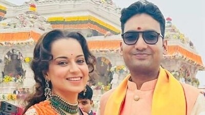 Kangana Ranaut requests media to stop linking her to new men every day. She was seen with Nishant Pitti in Ayodhya. Kangana Ranaut requests media to stop linking her to new men every day. She was seen with Nishant Pitti in Ayodhya.