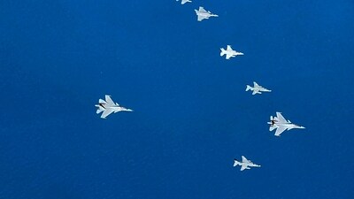 These aircraft operated from the Al Dhafra air base in the UAE. (PTI) These aircraft operated from the Al Dhafra air base in the UAE. (PTI)