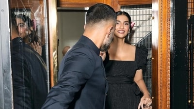 Sonam paired her black Dior dress with a big pink bow which she said was from one of her "favourite ribbon shops in London". She also carried a handbag but it was the bow that stole the attention. Sonam paired her black Dior dress with a big pink bow which she said was from one of her "favourite ribbon shops in London". She also carried a handbag but it was the bow that stole the attention.