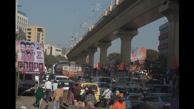 Speaking about the ongoing survey by the State Commission for Backward Classes to assess the social, economic and educational backwardness of the Maratha community, Shinde said 1.5 lakh people are working in three shifts. (SHANKAR NARAYAN/ HT PHOTO)