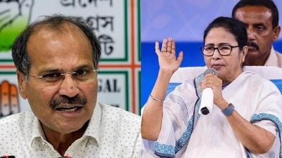 WB Cong president Adhir Ranjan Chowdhury (lef) and WB chief minister Mamata Banerjee (right) (File Photo) (HT_PRINT) WB Cong president Adhir Ranjan Chowdhury (lef) and WB chief minister Mamata Banerjee (right) (File Photo) (HT_PRINT)