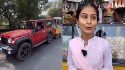 BTech Pani Puri Wali currently manages 40 stalls across India. (X/@anandmahindra) BTech Pani Puri Wali currently manages 40 stalls across India. (X/@anandmahindra)