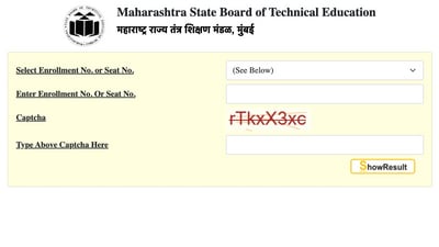 MSBTE Winter Diploma result 2023 declared (msbte.org.in, screenshot) MSBTE Winter Diploma result 2023 declared (msbte.org.in, screenshot)