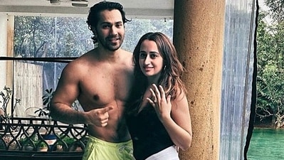 Varun Dhawan with Natasha Dalal. Varun Dhawan with Natasha Dalal.