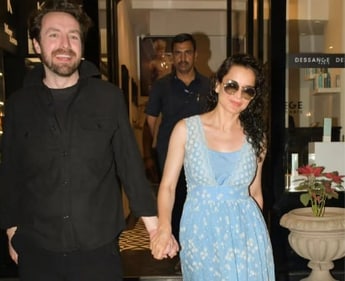 Kangana Ranaut with her hairstylist, who was mistaken as her boyfriend. Kangana Ranaut with her hairstylist, who was mistaken as her boyfriend.