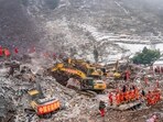 In this photo released by Xinhua News Agency, rescuers carry out operations in Liangshui Village, Tangfang Town in the city of Zhaotong in southwestern China's Yunnan Province, Jan. 23, 2024. Chinese state media say the death toll from a landslide in the remote, mountainous part of southwestern China has risen while more remain missing. 