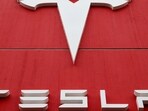 The logo of EV manufacturer Tesla (REUTERS)