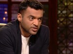 Deepinder Goyal on Shark Tank India. 
