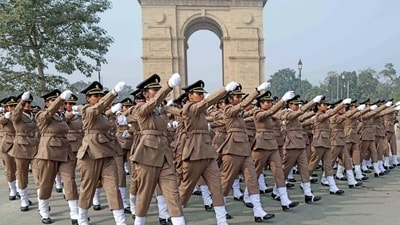 A contingent of Women Army Medical Corps take part in the full dress rehearsal for the Republic Day Parade 2024, at Kartavya Path, in New Delhi (ANI) A contingent of Women Army Medical Corps take part in the full dress rehearsal for the Republic Day Parade 2024, at Kartavya Path, in New Delhi (ANI)