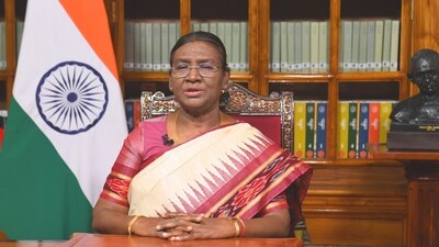 President of India, Droupadi Murmu addressed the nation on the eve of the 75th Republic Day (ANI Photo) (President of India X)