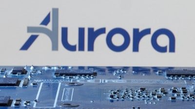 Aurora Innovation logo is seen near computer motherboard in this illustration taken January 8, 2024. REUTERS/Dado Ruvic/Illustration/File Photo