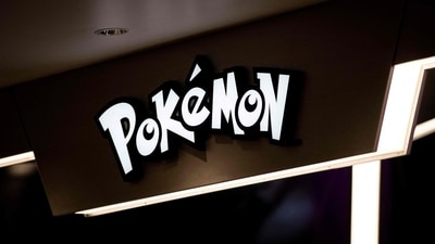 The Pokemon logo is seen at a Pokemon store in Tokyo (AFP)