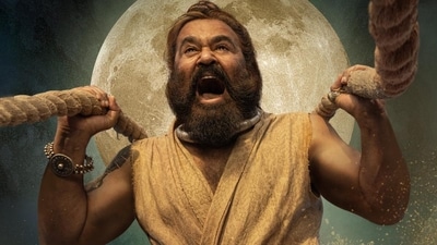 Malaikottai Vaaliban movie review: Mohanlal in a still from the Lijo Jose Pellissery film. Malaikottai Vaaliban movie review: Mohanlal in a still from the Lijo Jose Pellissery film.