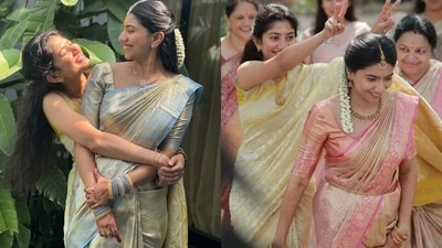 Sai Pallavi and Pooja Kannan shared adorable pictures from the latter's engagement (Instagram) Sai Pallavi and Pooja Kannan shared adorable pictures from the latter's engagement (Instagram)