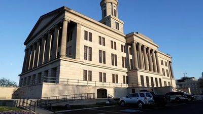 The Tennessee Capitol in Nashville, where officials say felons will have to restore gun rights before they can vote (AP )