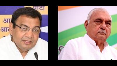 While the Haryana Congress leadership does not seem too keen to contest the Lok Sabha elections in alliance with the AAP in Haryana, the latter is more receptive about the prospects of a coalition. (HT Photo)