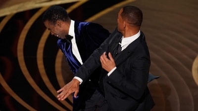 When Will Smith hit presenter Chris Rock on stage at the Oscars. (AP) When Will Smith hit presenter Chris Rock on stage at the Oscars. (AP)