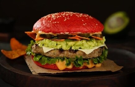 Mexican nacho and chicken burger Mexican nacho and chicken burger