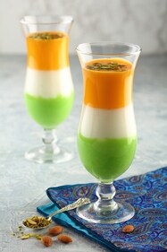 Tiranga fruit lassi Tiranga fruit lassi