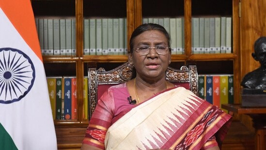 President Droupadi Murmu addresses the nation on the eve of the 75th Republic Day. (PTI)