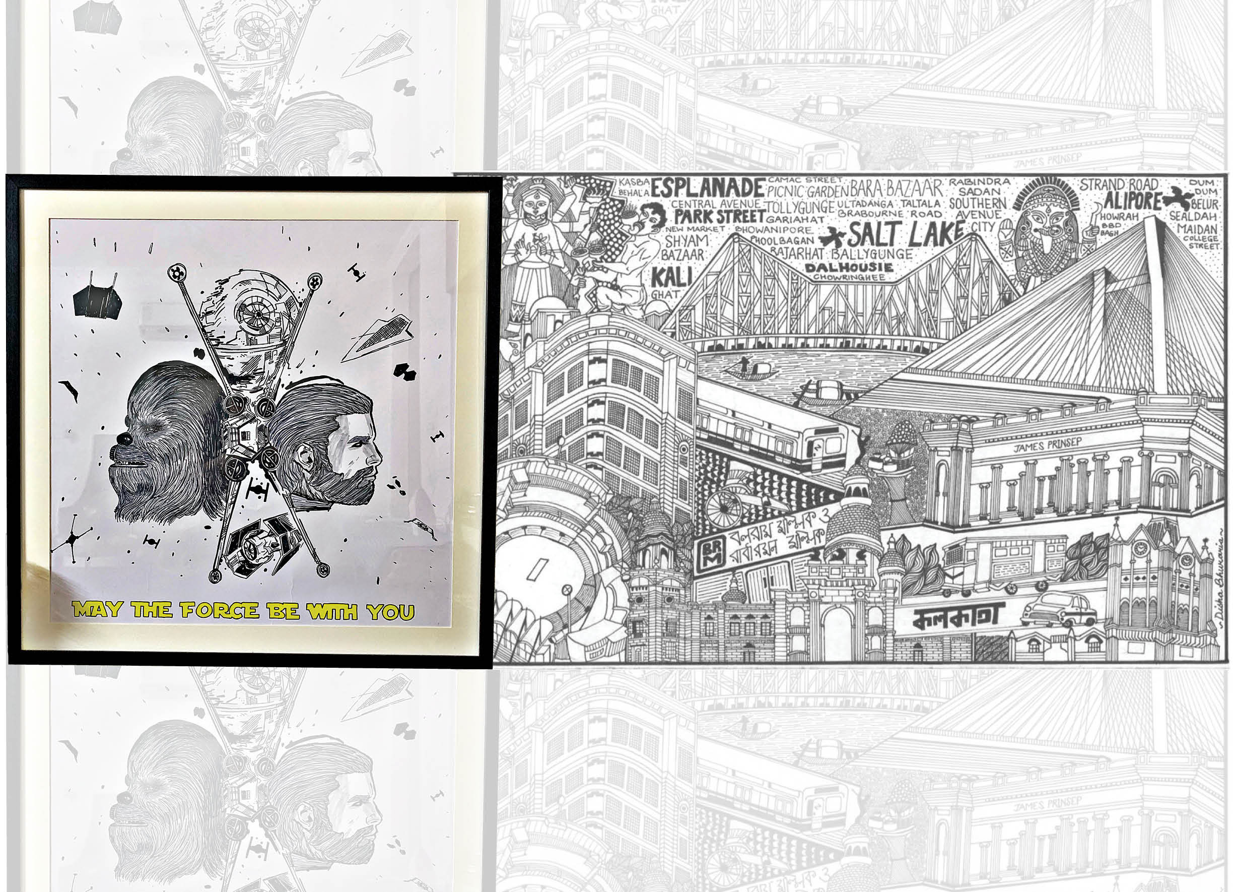 Disha Bhuraria says doodling allows her to express ideas that aren’t possible via paintings. (Disha Bhuraria) Disha Bhuraria says doodling allows her to express ideas that aren’t possible via paintings. (Disha Bhuraria)