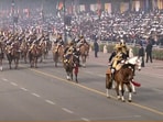 Indian Army's 61st Cavalry on Kartavya Path Indian Army's 61st Cavalry on Kartavya Path