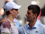 Jannik Sinner and Novak Djokovic after their Australian Open semi-final. Jannik Sinner and Novak Djokovic after their Australian Open semi-final.